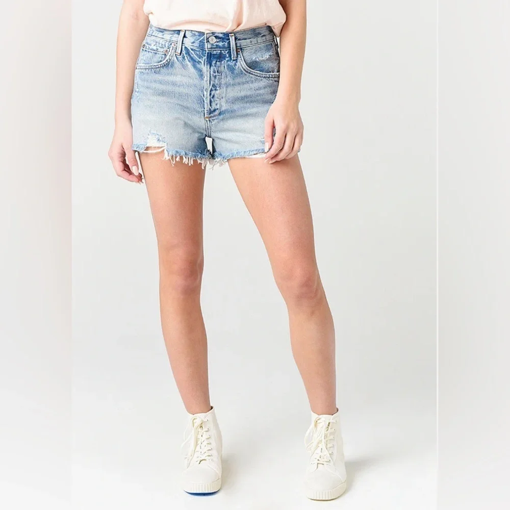 AGOLDE JADEN HI RISE CUT OFF SHORT Size 26